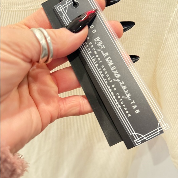 Young LA Cream Ribbed Women's Top - Picture 6 of 8